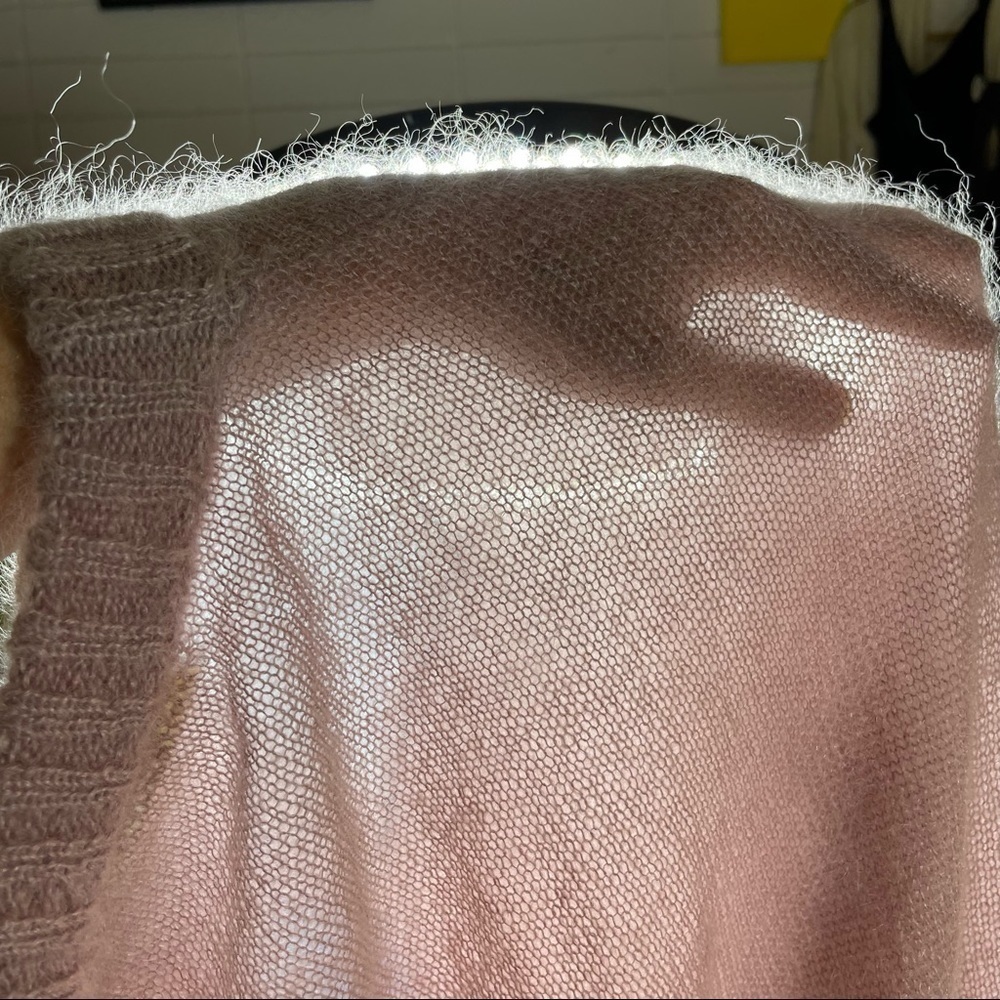 Vintage 80s Aspiring New Zealand Mohair Pullover Argyle Sweater Rapaki Mahana L - Picture 11 of 14